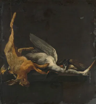 Still Life with Hare, Heron and other Birds by Элиас Вонк, 1630 - 1652 — digital art print download
