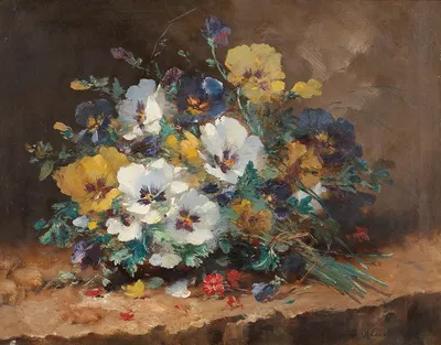 Pansies by Южен Анри Кошуа — digital art print download