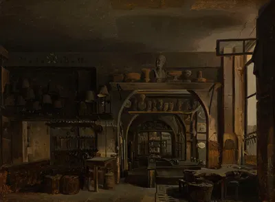 L'atelier de l'orfèvre Odiot (1763-1850), rue Saint-Honoré by Франсуа Бартелеми Огюстен Дезмулен, 1763-1850 — digital art…