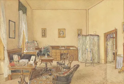 Interieur mit Vogelkäfig by Франц Альт, 1899 — digital art print download
