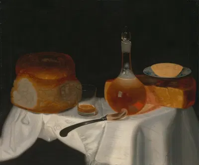 Still Life of Bread, Butter and Cheese by Джордж Смит — digital art print download