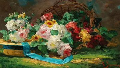 Rosen mit Hut by Жорж Жаннин — digital art print download