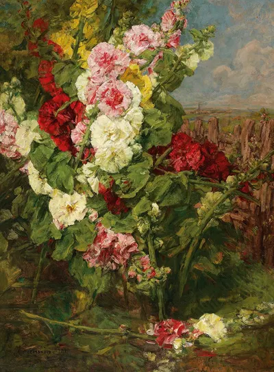 Stockrosen by Жорж Жаннин, 1910 — digital art print download