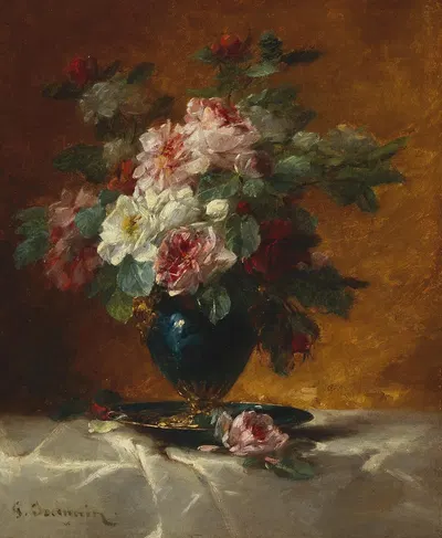 Blumenstück mit Rosen by Жорж Жаннин — digital art print download