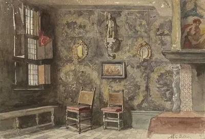 Interieur van het oude Brouwershuis te Antwerpen by Hendrik Adriaan Christiaan Dekker, 1846 - 1905 — digital art print…