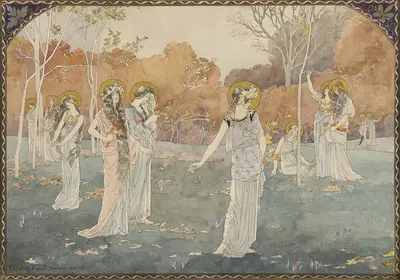 Сад девственниц by Элизабет Сонрель, 1892 — digital art print download