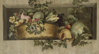 Still Life with Fruit and Flower Garlands by Якоб ван Кампен, 1645 - 1650 — digital art print download
