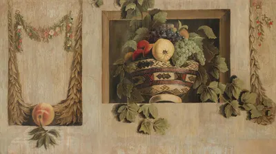 Still Life with Fruit and Flower Garlands by Якоб ван Кампен, 1645 - 1650 — digital art print download