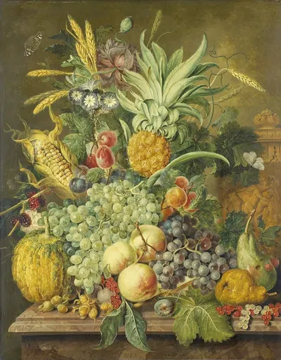 Still Life with Fruit by Jacobus Linthorst, 1808 — digital art print download