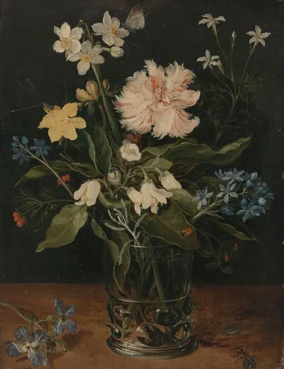 Still Life with Flowers in a Glass by Ян Брейгель младший — digital art print download