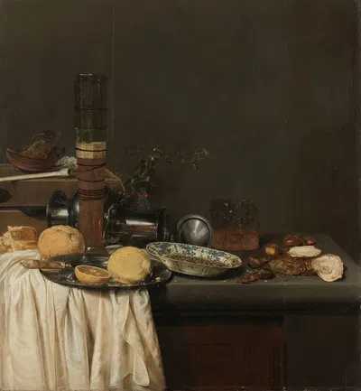 Still Life with a Tall Beer Glass by Jan Jansz. van De Velde III, 1647 — digital art print download