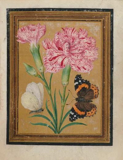 Paintings of Flowers, Butterflies, and Insects Pl.5 by Jacques Le Moyne de Morgues, 1550-1570 — digital art print download