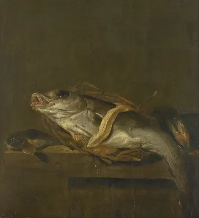 Still Life with a Haddock and Gurnard by Jan Vonck, 1640 - 1662 — digital art print download