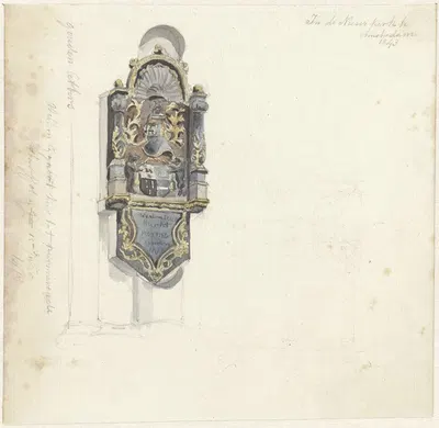 Gedenkteken van Willem Eygaert in de Nieuwe Kerk te Amsterdam by Иоган Адольф Руст, 1843 — digital art print download