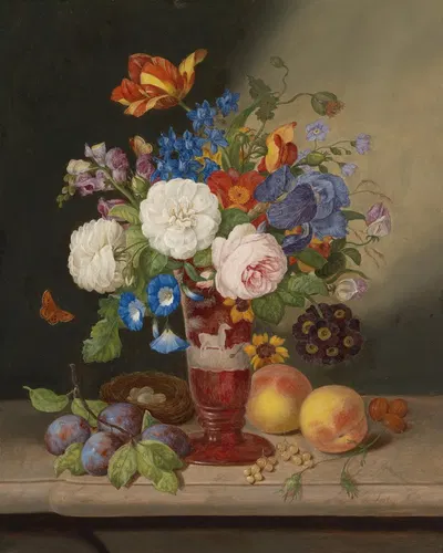 Blumenstrauß in einer Vase by Johann Georg Seitz — digital art print download
