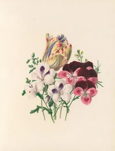 The fête of the flowers Pl.03 by Jane Elizabeth Giraud, 1860 — digital art print download