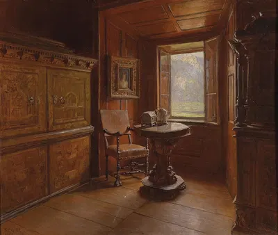 Blick aus dem Fenster by Карл Фридрих Гсур, 1908 — digital art print download