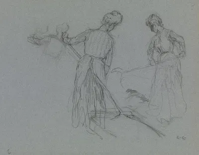 Female Haymakers (study) by Эмиль Клаус — digital art print download