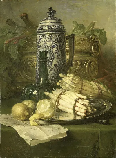 Stilleven met kan van steengoed by Мария Вос, 1878 — digital art print download
