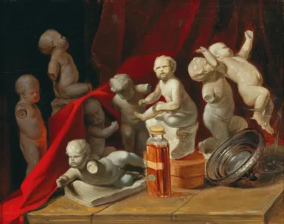 Still Life with Putti by Peter Fendi — digital art print download