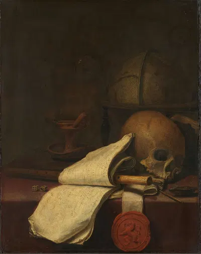 Vanitas Still Life by Питер Симонс Поттер, 1646 — digital art print download