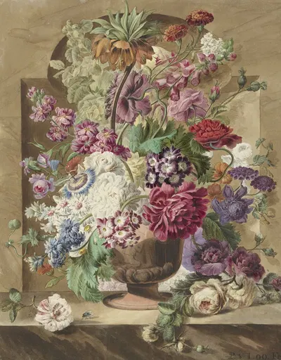 Bloemstuk by Pieter van Loo, 1745 - 1784 — digital art print download