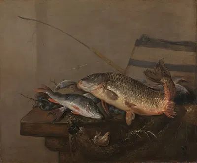 Still life with fish by Питер ван Норт, 1648 - 1672 — digital art print download