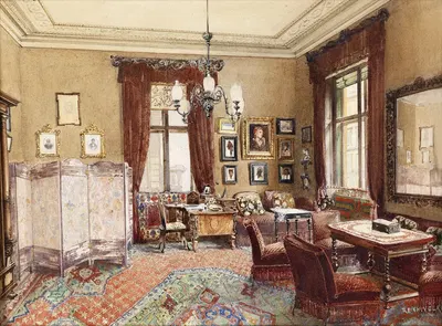 Saloninterieur by Рейнхольд Вёлькель — digital art print download