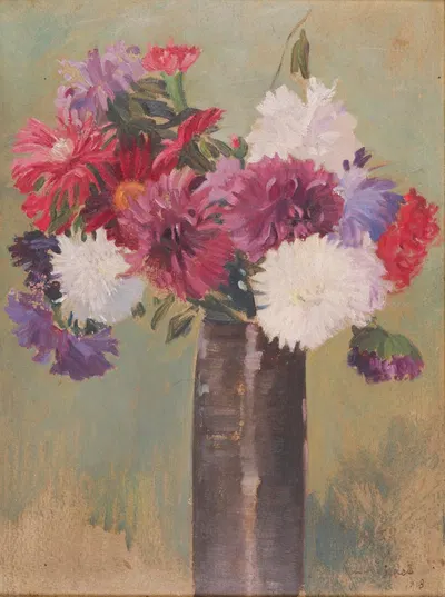 Blumen in einer Vase by Рейнхольд Вёлькель — digital art print download