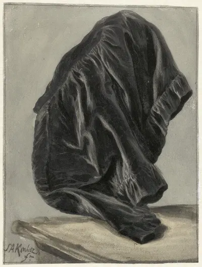 Draperiestudie by Simon Andreas Krausz, 1770 - 1825 — digital art print download