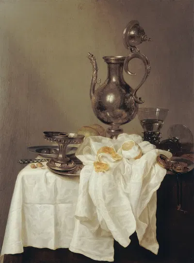 Nature morte à l'aiguière by Willem Claesz Heda, 1643 — digital art print download