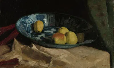 Still Life with Apples in a Delft Blue Bowl by Виллем де Зварт, 1880 - 1890 — digital art print download