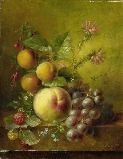 Still Life with Fruit by Willem Hekking, 1830 - 1862 — digital art print download