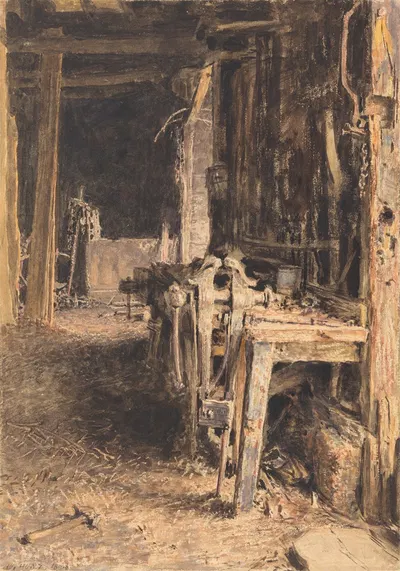 Barn Interior by Уильям Генри Хант, 1836 — digital art print download
