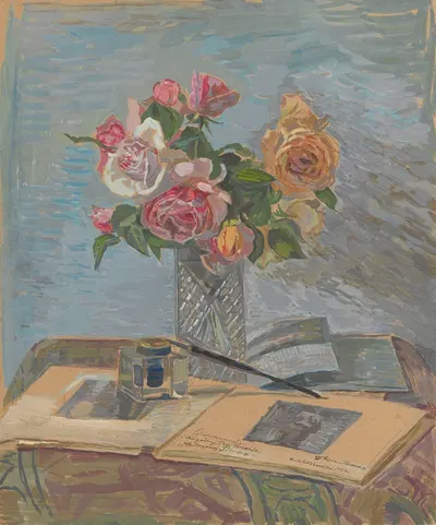 Bouquet of roses by Zygmunt Waliszewski, 1931 — digital art print download
