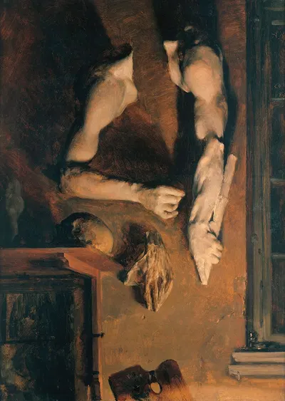 Studio Wall by Адольф фон Менцель, 1852 — digital art print download