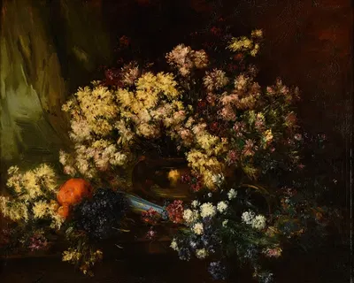Chrysanthèmes by Антуан Вольон — digital art print download
