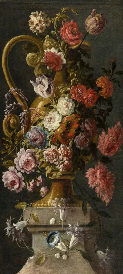 Fleurs dans un vase en bronze by Claude Huilliot — digital art print download