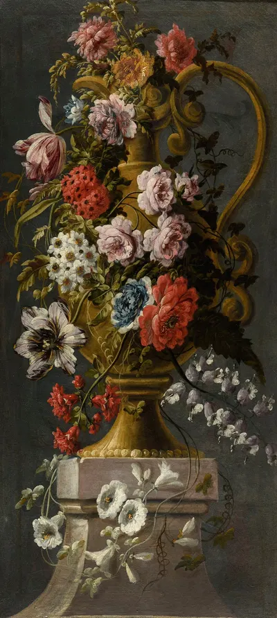 Fleurs dans un vase en bronze by Claude Huilliot — digital art print download