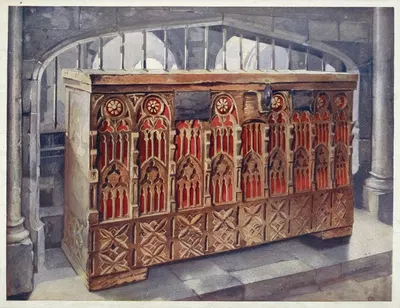 Fourteenth-century buttressed coffer. by Edwin Foley, 1910 - 1911 — digital art print download