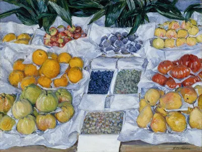 Fruit Displayed on a Stand by Гюстав Каййботт — digital art print download