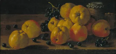 Still Life with Apples, Grapes and a Pot of Jam by Luis Meléndez — digital art print download