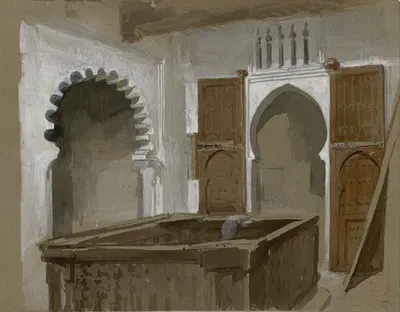 Nuestra casa en Tetuán (Our house in Tetouan) by Мариано Фортунь Марсаль, 1860 — digital art print download