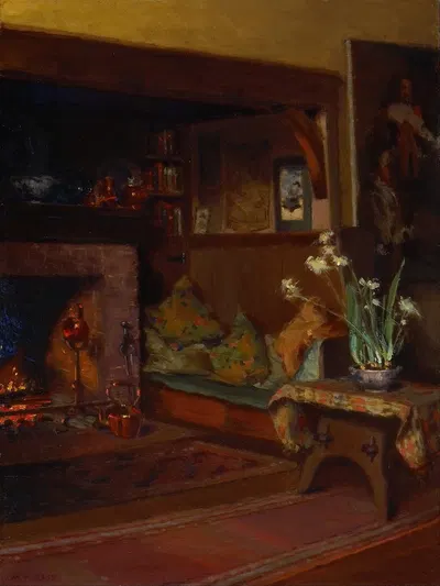 The Inglenook in My Studio by Мэри Хиестер Рейд, 1905-1915 — digital art print download