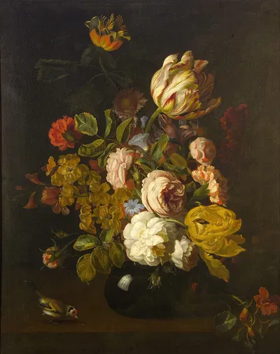 Still-Life with Flowers by Tobias Stranover, 1700 — digital art print download