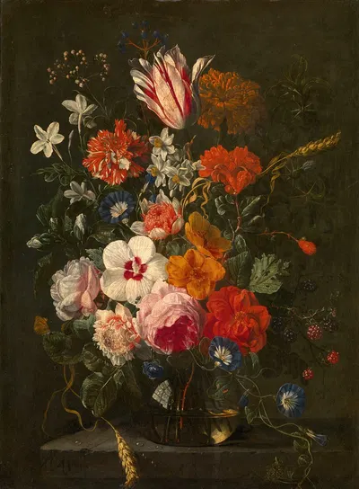 Flowers in a Vase by Abraham Mignon — digital art print download
