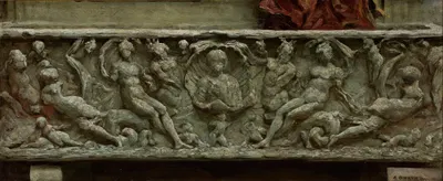 Fragment of sarcophagus from Palazzo Giustiniani in Rome by Aleksander Gierymski — digital art print download