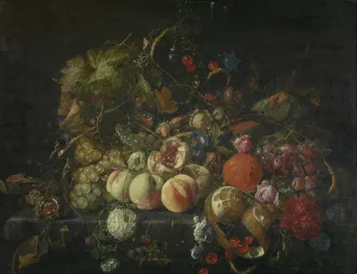 Still Life with Flowers and Fruit by Cornelis de Heem — digital art print download