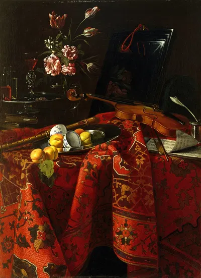 Still Life with Musical Instruments by Кристофоро Мунари — digital art print download