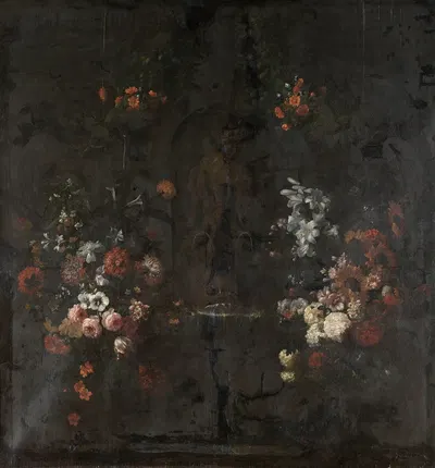Statue of Apollo with Flowers by Gaspar Peeter Verbruggen the Younger — digital art print download